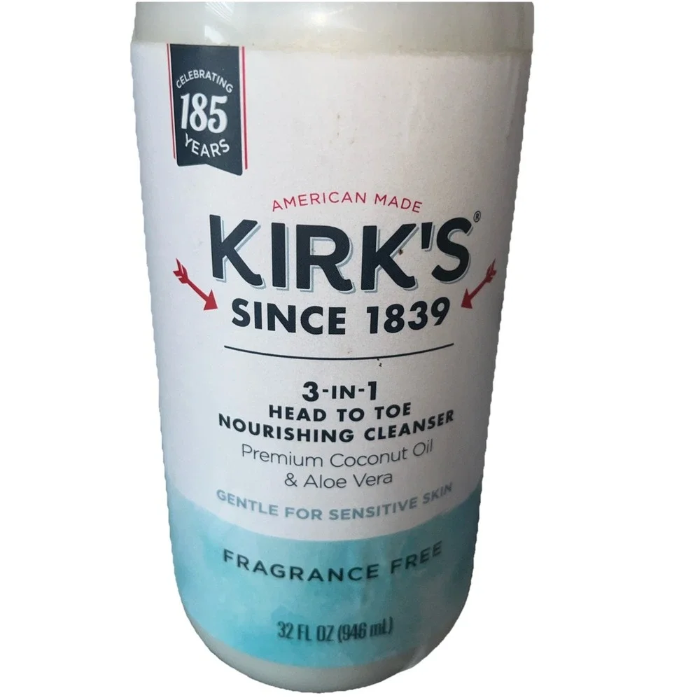 Kirk's Natural 3-in-1‎ Head to Toe Nourishing Cleanser Fragrance Free 32 fl.oz